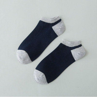 Spring And Summer Men Stitching Breathable Absorbent Socks Male Cotton Socks Boat Socks Cotton Socks Wholesale